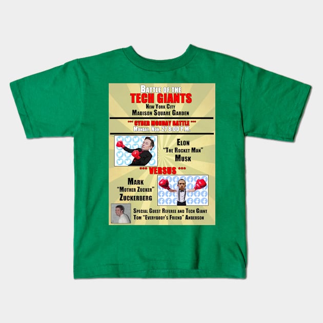 Battle of the Tech Giants Kids T-Shirt by Controlled Chaos